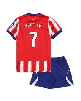 Billige Fotballdrakt Atletico Madrid Lee Kang-in #7 Replika Hjemmedraktsett Barn 2026-27 Kortermet (med bukser)